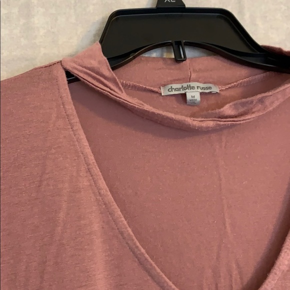 Unique Charlotte Russe top with neck wrap accent - Picture 2 of 5